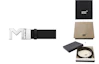 Shop MONTBLANC Palladium Buckle Leather Belt Black 3.5cm Width 127697