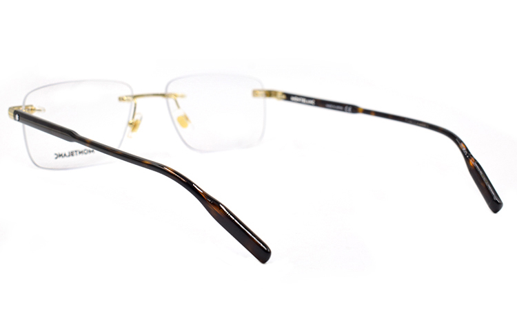 Montblanc Rectangular Alloy Optical Eyeglass Frame Gold for Men. MB0088O-003 圖 4