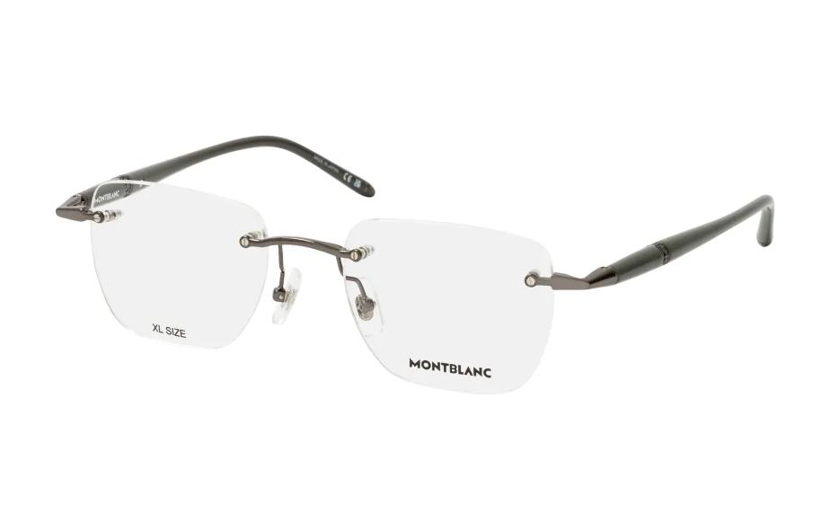 Montblanc Rectangular Optical Glasses Unisex Metal Frame with Iconic Logo. MB0346O003 圖 2