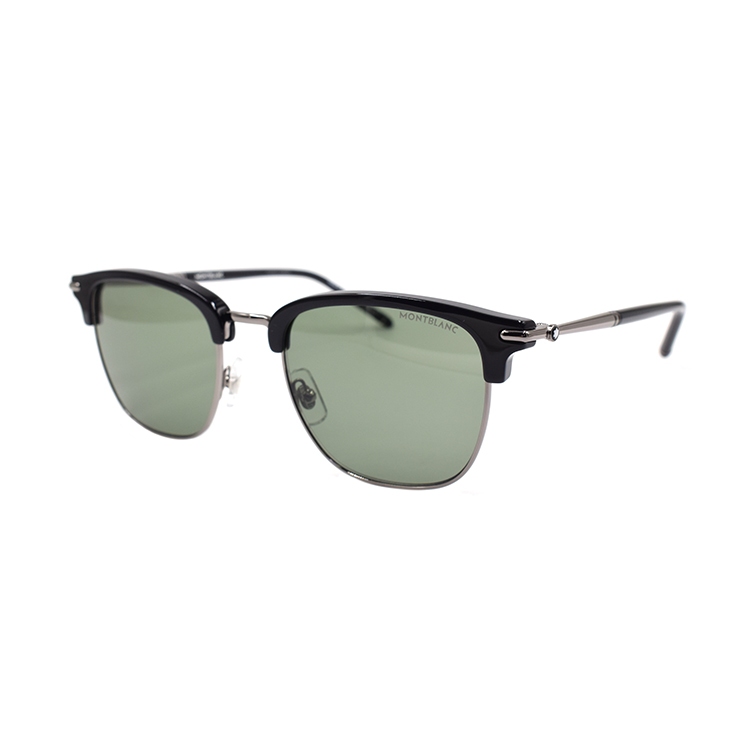 Montblanc Retro Browline  Sunglasses Black Silver Holiday Edition MB0242S-006