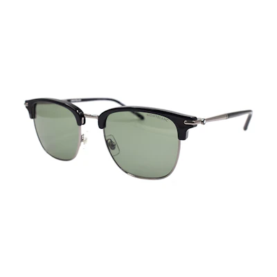 Montblanc Retro Browline Sunglasses Black Silver Holiday Edition MB0242S-006