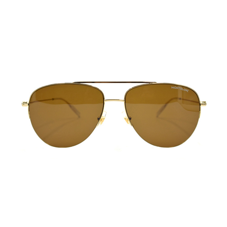 Montblanc Semi-Rimless Rectangular Alloy Sunglasses for Men - Business Elegance MB0074S-003 圖 3