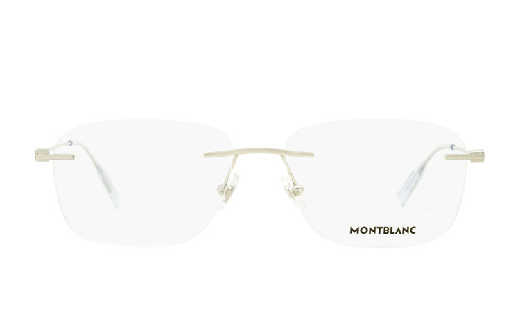 Montblanc Silver Alloy Oval Functional Glasses for Men MB0075O-003 圖 2