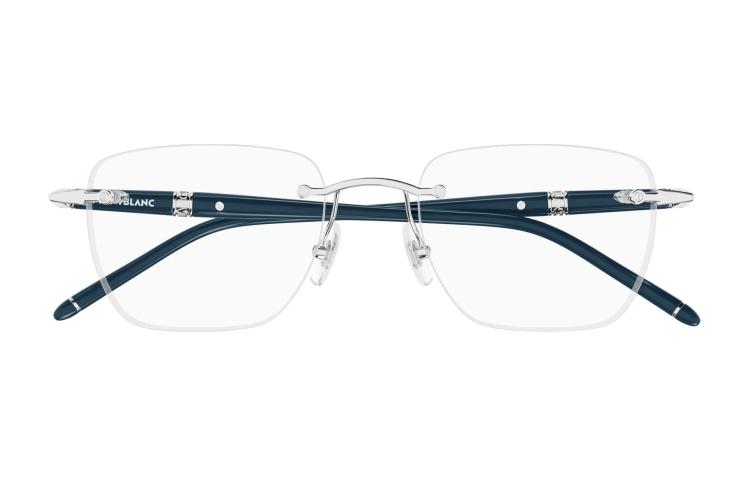 Montblanc Silver Rectangular Metal Optical Glasses Unisex Couple Frame. MB0346O002 圖 3