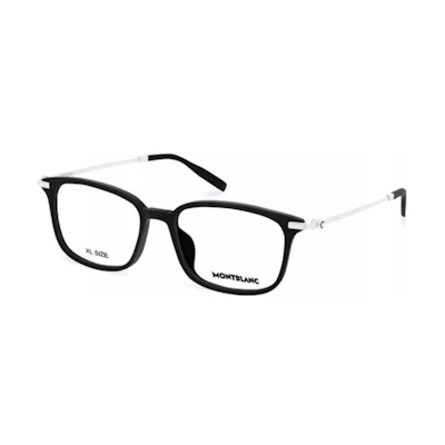 Montblanc Silver Titanium Unisex Optical Glasses with Hexagonal White Star Logo. MB0315OA-005
