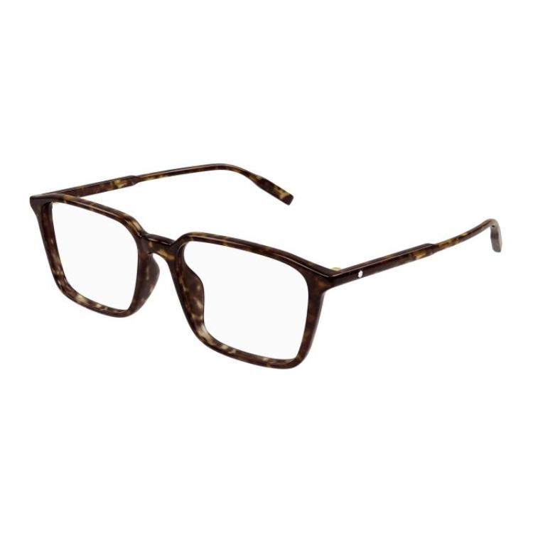 Montblanc Square Acetate Optical Eyeglasses for Men - Tortoiseshell Frame MB0293OA00254