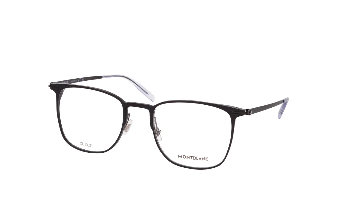 MONTBLANC Titanium Aluminum Irregular Optical Glasses Black Unisex Couple Style MB0232O004