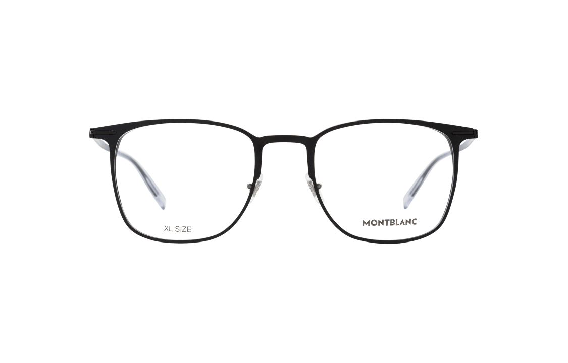 MONTBLANC Titanium Aluminum Irregular Optical Glasses Black Unisex Couple Style MB0232O004 圖 3