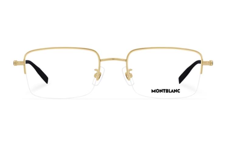 Lookbook Kacamata Optik Setengah Bingkai Titanium MONTBLANC Pria - Emas MB0313OA-002