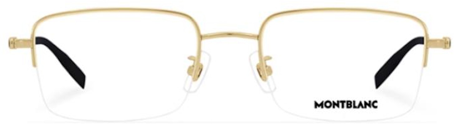 Kacamata Optik Setengah Bingkai Titanium MONTBLANC Pria - Emas MB0313OA-002 Lookbook Kacamata Optik Setengah Bingkai Titanium MONTBLANC Pria - Emas MB0313OA-002