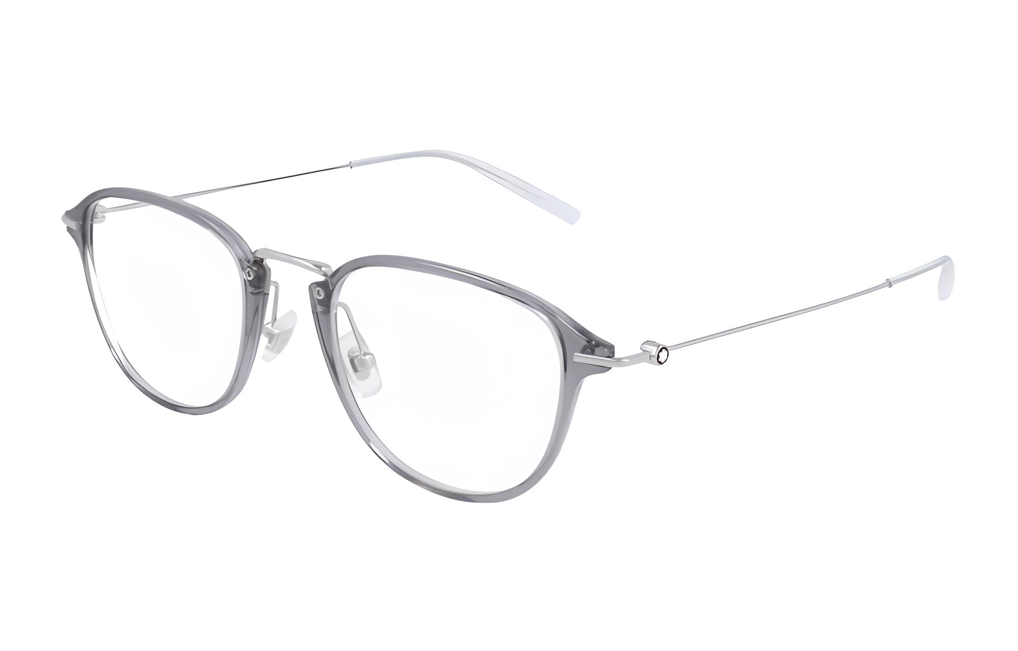 Montblanc Titanium Round Optical Glasses Unisex Small Face Design. MB0155O-004