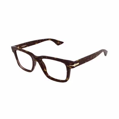 Montblanc Tortoiseshell Irregular Acetate Optical Frame Glasses for Men. MB0266O00654