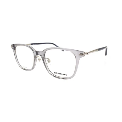 Montblanc Transparent Gray Square Optical Eyeglass Frame for Men. MB0247OK-002