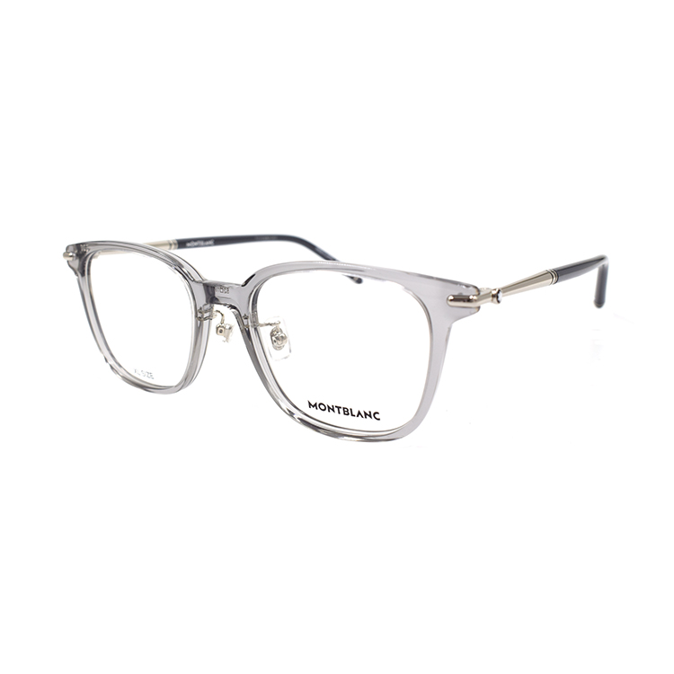 Montblanc Transparent Gray Square Optical Eyeglass Frame for Men. MB0247OK-002 圖 2