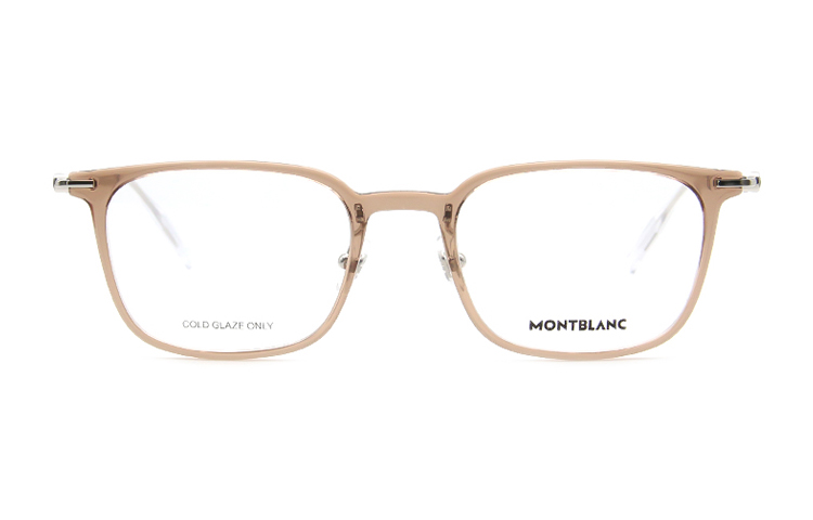MONTBLANC Unisex Brown Square Full-Rim Optical Glasses Frame - Metal & Plastic. MB0100O-003 圖 3