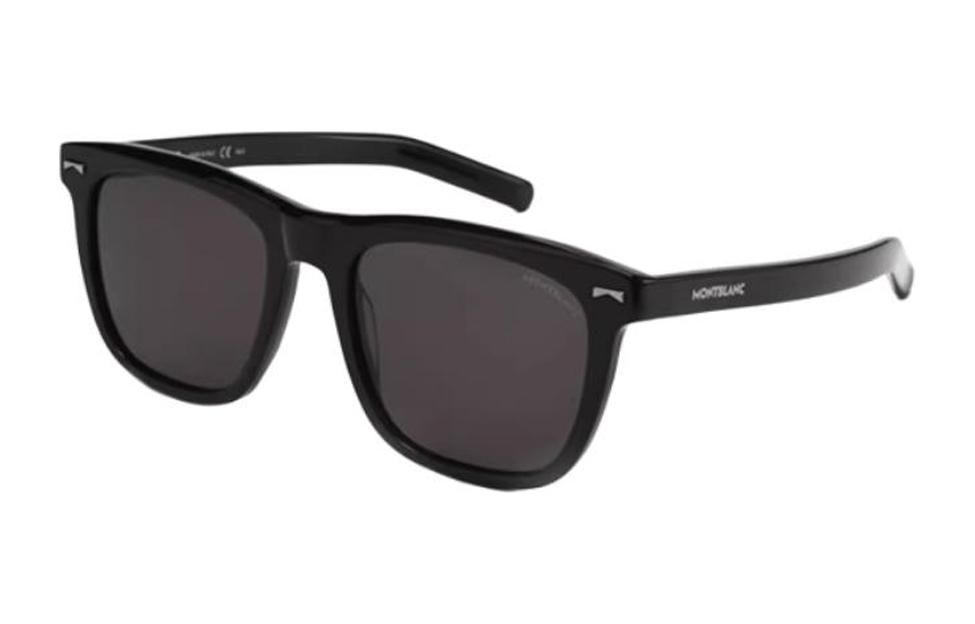 Montblanc Unisex Square Acetate Sunglasses Black/Green for Couples. MB0226S 圖 2