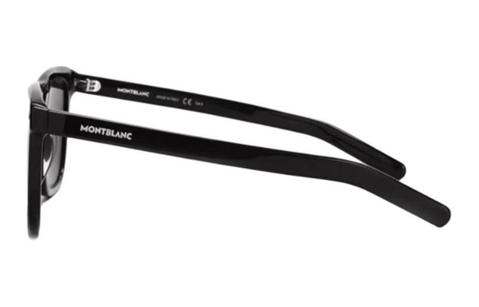 Montblanc Unisex Square Acetate Sunglasses Black/Green for Couples. MB0226S 圖 4