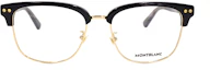 Lookbook Cermin Mata Optikal Montblanc Urban Style Hitam Emas untuk Lelaki MB0259OK-005