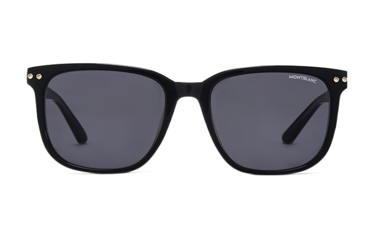 Lookbook モンブラン UVカット スクエアサングラス ブラック 男女兼用 カップル対応 (度付き可) MB0258SA