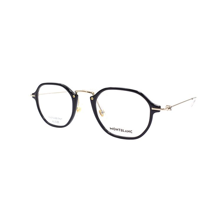 Montblanc Vintage Business Oval Optical Glasses for Men - Metal & Acetate Frames MB0296O-001