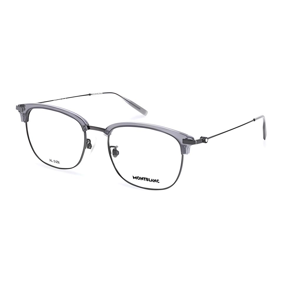 MONTBLANC Vintage Eyeglasses Titanium Frame Irregular Shape Gray/Black  Optical Glasses MB0316OA-003