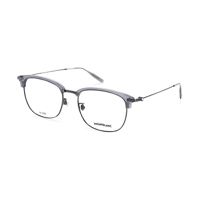MONTBLANC Vintage Eyeglasses Titanium Frame Irregular Shape Gray/Black Optical Glasses MB0316OA-003