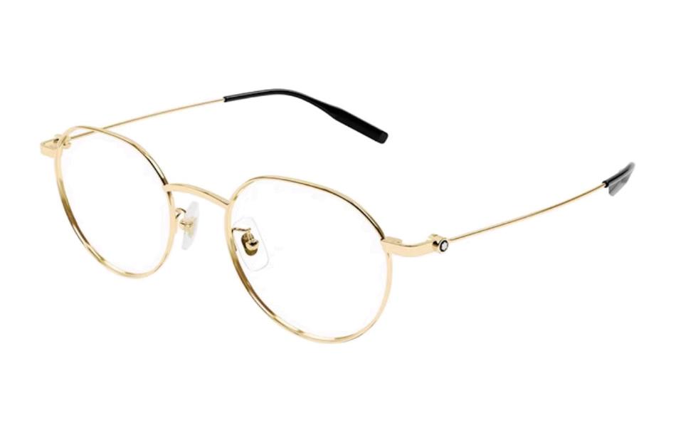 Montblanc Vintage Full-Rim Irregular Optical Glasses Gold Unisex Couples Style. MB0317OA-002