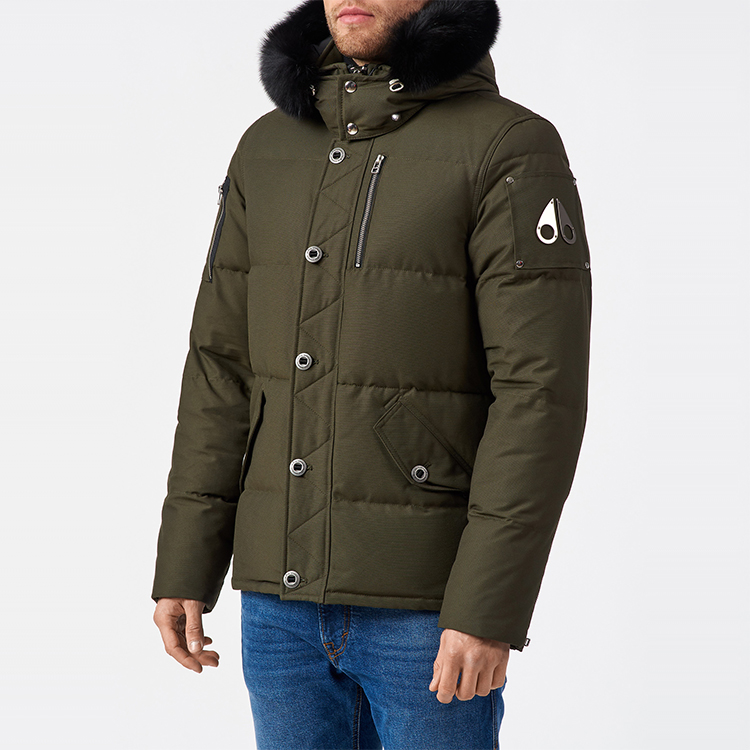 Lookbook Moose Knuckles 3Q 男女同款军绿色羽绒服 MK2228M3Q-775