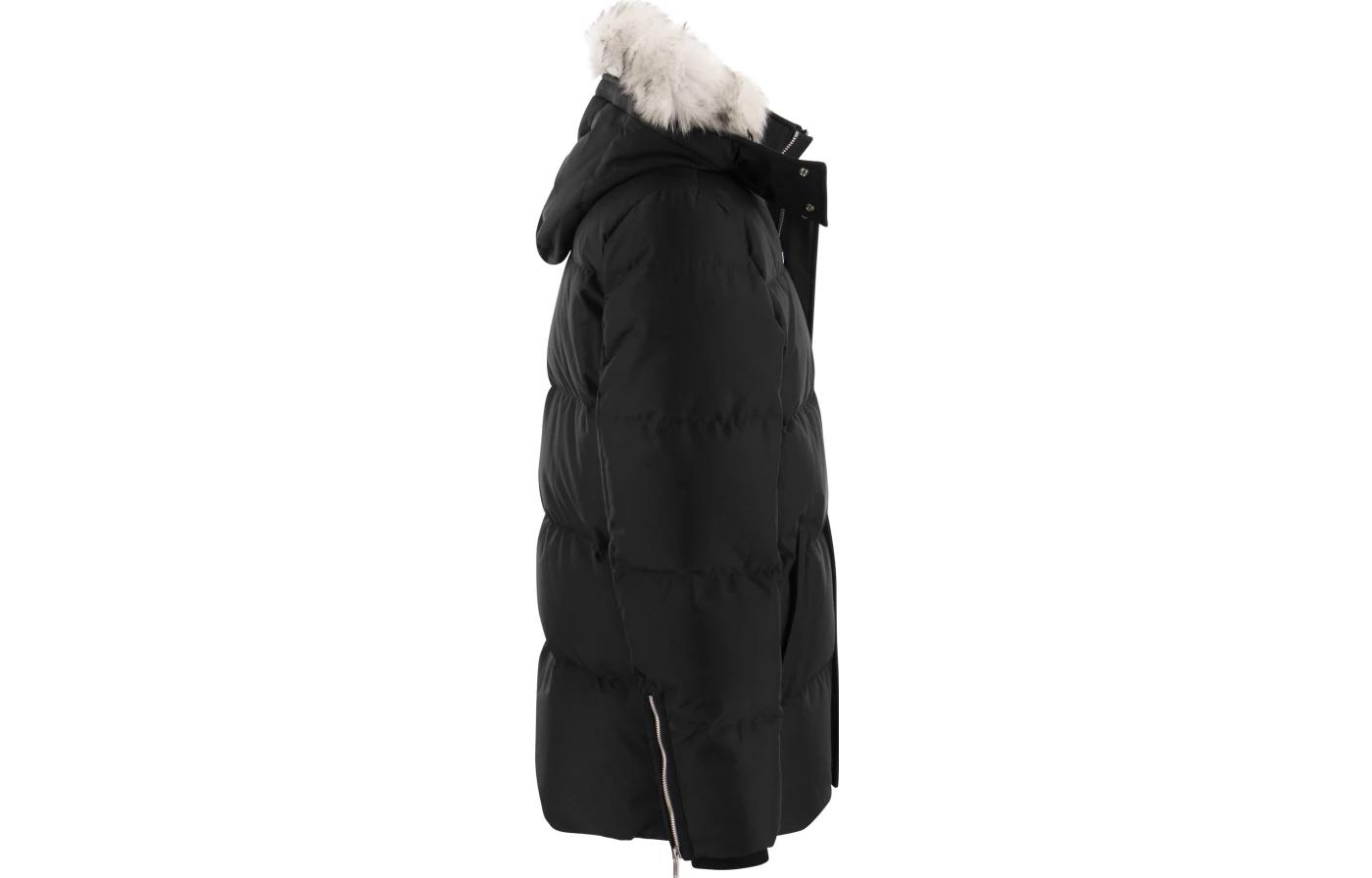 Moose Knuckles 3Q Shearling Unisex Black Down Jacket with Hood and Zipper. M32MJ178S1001 圖 4