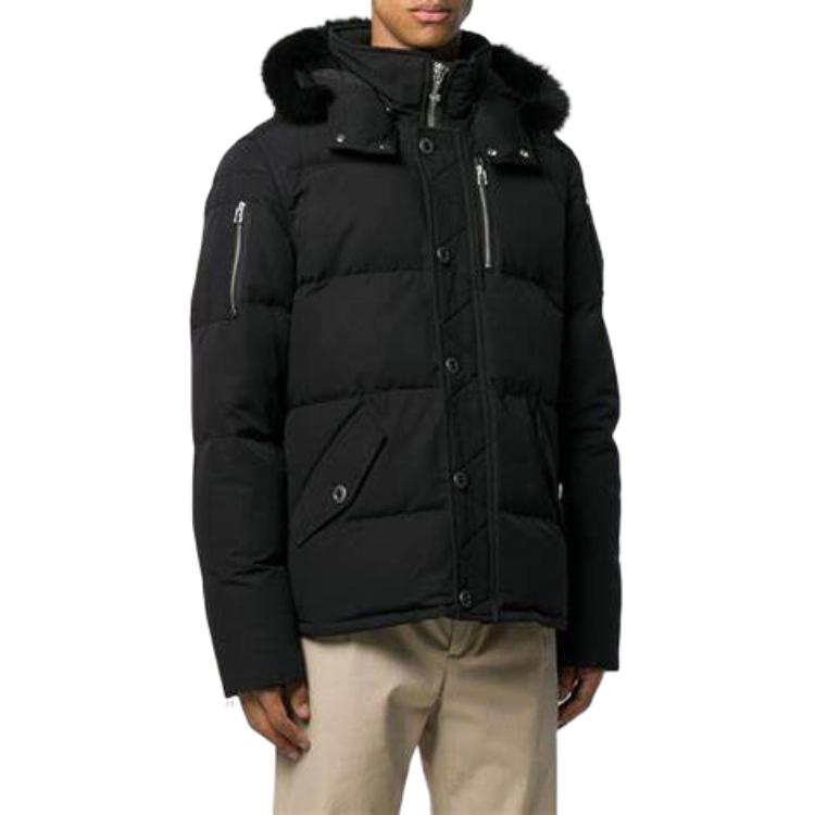 Sizing Moose Knuckles 3Q男女款连帽短款羽绒服纯色外套. MK2228M3Q-291