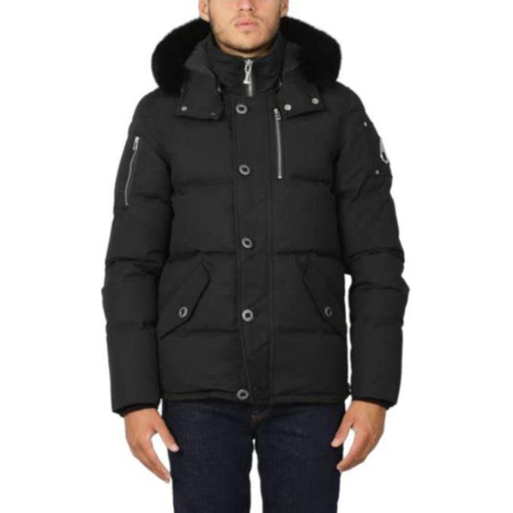 Cheap Moose Knuckles 3Q男女款连帽短款羽绒服纯色外套. MK2228M3Q-291