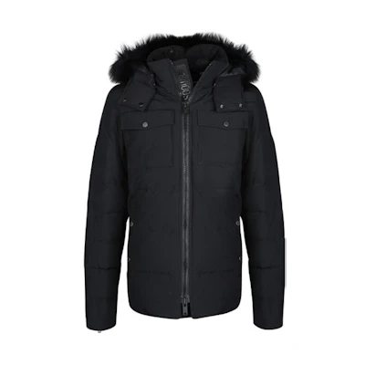 Moose Knuckles Basic Long Sleeve Down Jacket with Subtle Logo Design. M30MJ176-291