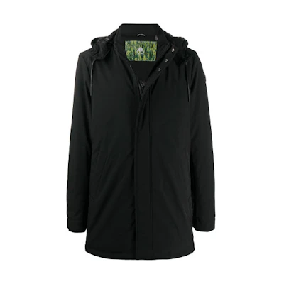 Moose Knuckles Black Down Jacket with Detachable Hood M30MP207-292