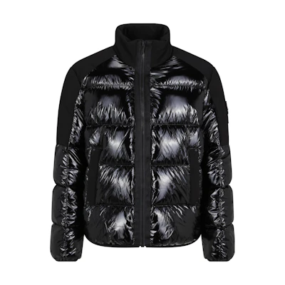 Moose Knuckles Black High-Neck Puffer Jacket M33MJ174-313