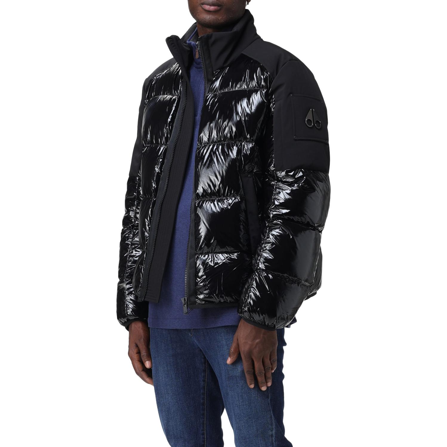 Details for Moose Knuckles 黑色高領羽絨外套 M33MJ174-313