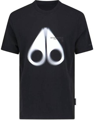 Moose Knuckles 黑色印花圆领短袖T恤 M14MT734-292 Order Moose Knuckles 黑色印花圆领短袖T恤 M14MT734-292