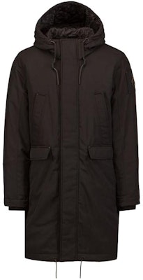 Moose Knuckles 黑色长袖连帽外套 舒适中长款夹克. M33MP244-292 Order Moose Knuckles 黑色长袖连帽外套 舒适中长款夹克. M33MP244-292