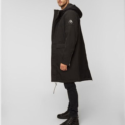 Moose Knuckles 黑色长袖连帽外套 舒适中长款夹克. M33MP244-292 Purchase Moose Knuckles 黑色长袖连帽外套 舒适中长款夹克. M33MP244-292