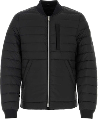 Moose Knuckles Jaket Bomber Slim Fit Hitam dengan Resleting. M14MB001-292 Order Moose Knuckles Jaket Bomber Slim Fit Hitam dengan Resleting. M14MB001-292