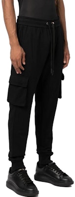 驼鹿扣标贴设计黑色抽绳锥形休闲裤 M33MR777G-292 Purchase 驼鹿扣标贴设计黑色抽绳锥形休闲裤 M33MR777G-292