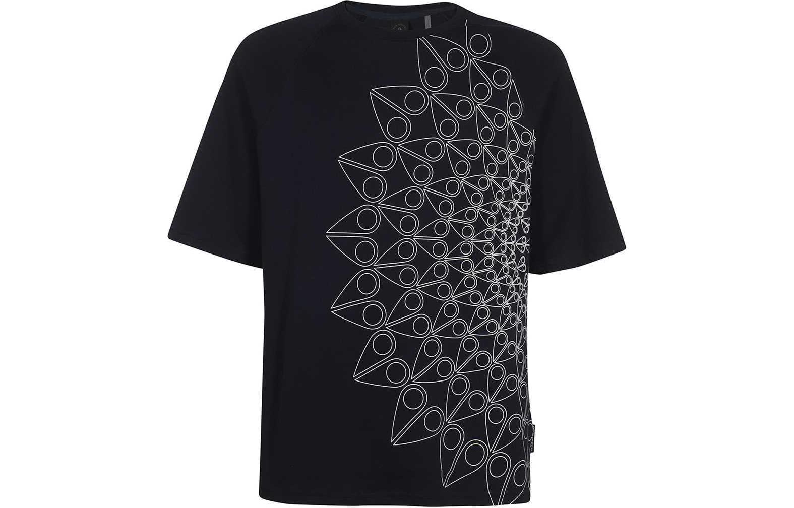 Moose Knuckles  Blue Graphic Print Crewneck Short-Sleeve T-Shirt. M13MT701-833