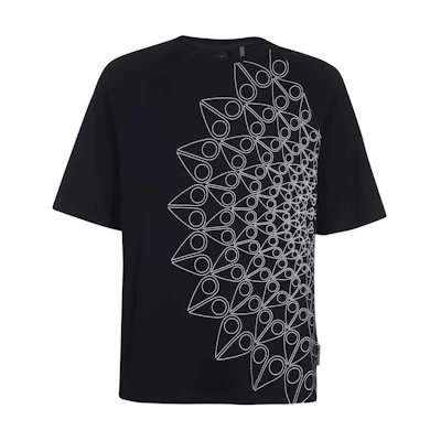 Moose Knuckles Blue Graphic Print Crewneck Short-Sleeve T-Shirt. M13MT701-833