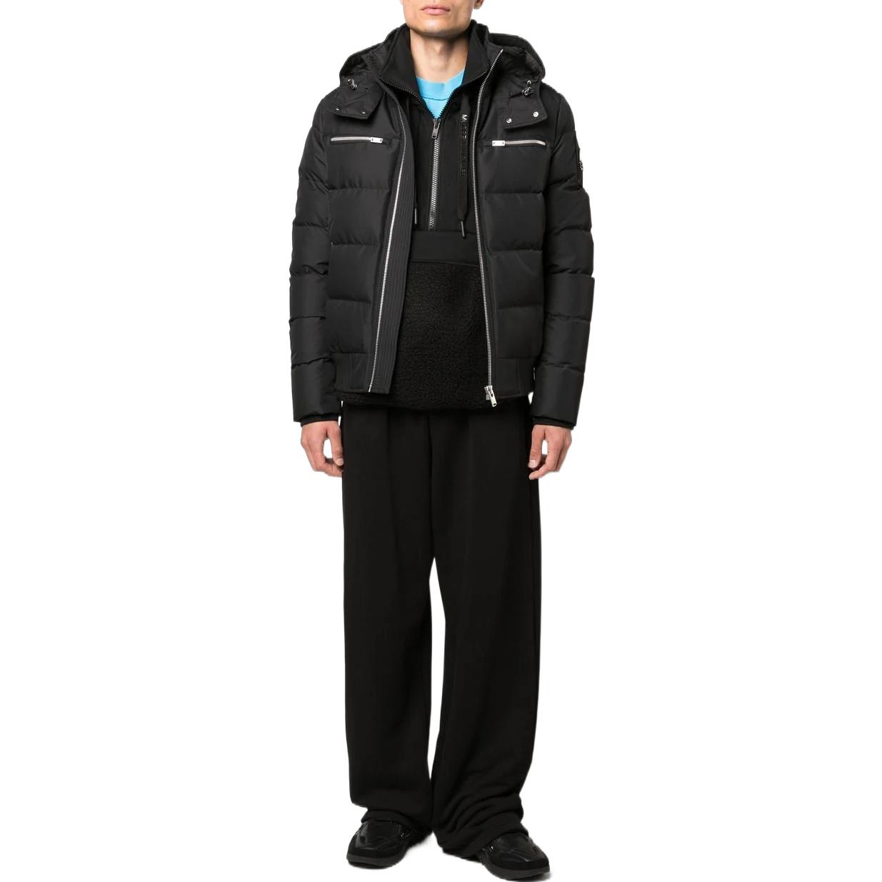 Moose Knuckles  FW22 Black High-Neck Hooded Down Jacket. M32MB005292 圖 3