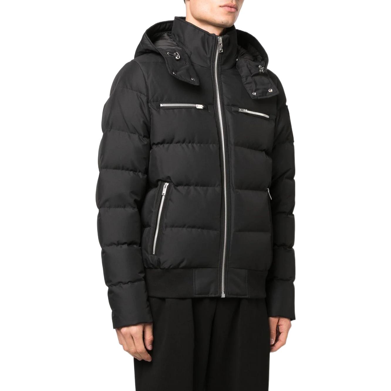 Moose Knuckles  FW22 Black High-Neck Hooded Down Jacket. M32MB005292 圖 4
