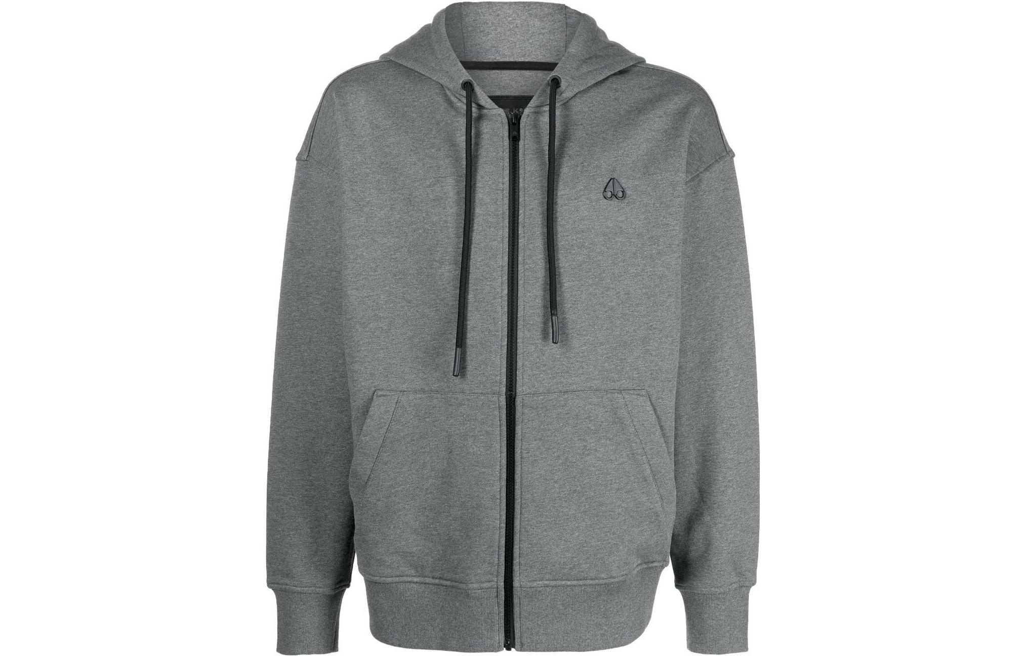 Moose Knuckles  Grey Solid Icon Logo Crewneck Sweatshirt. M32MS652-209