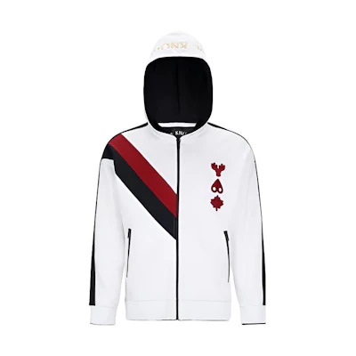 Moose Knuckles Hockey Striped Embroidered Hoodie Fashion Jacket. M31MS660BO-160