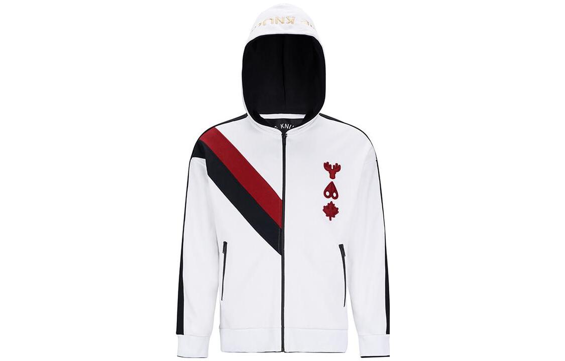Order Moose Knuckles 冰球条纹刺绣连帽时尚夹克外套. M31MS660BO-160