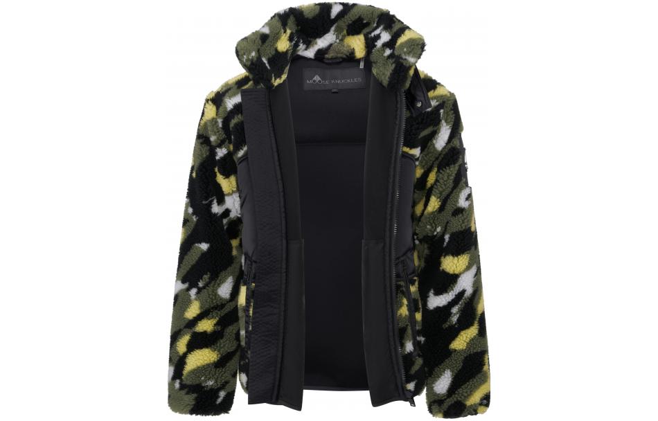 Lookbook Moose Knuckles Jaket Fleece Colorblock Camo Lemon Kuning. M32MS602H