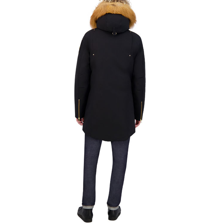 Shop Moose Knuckles Little Scissors Jaket Hoodie Bulu Hitam. M39MP261G-294