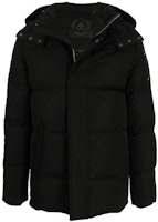 Moose Knuckles Solid Color Black Hooded Parka Down Jacket M31MJ178N-292 Moose Knuckles Solid Color Black Hooded Parka Down Jacket M31MJ178N-292